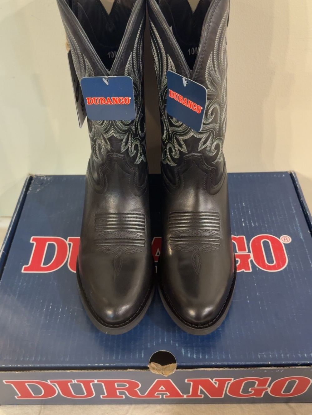 Durango Black Women's Embroidered Western Heeled Boots